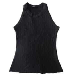 CHICME black crew neck ribbed tank top/XL